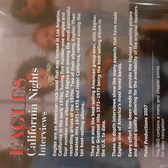 2007 "Eagles" California Nights Interviews DVD New Factory Sealed In Cellophane - Picture 6 of 7